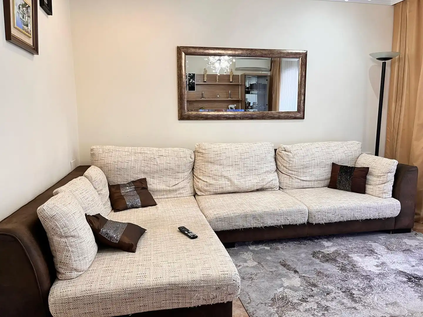 Living room of Flat for sale in Calpe / Calp  with Air Conditioner, Furnished and Balcony
