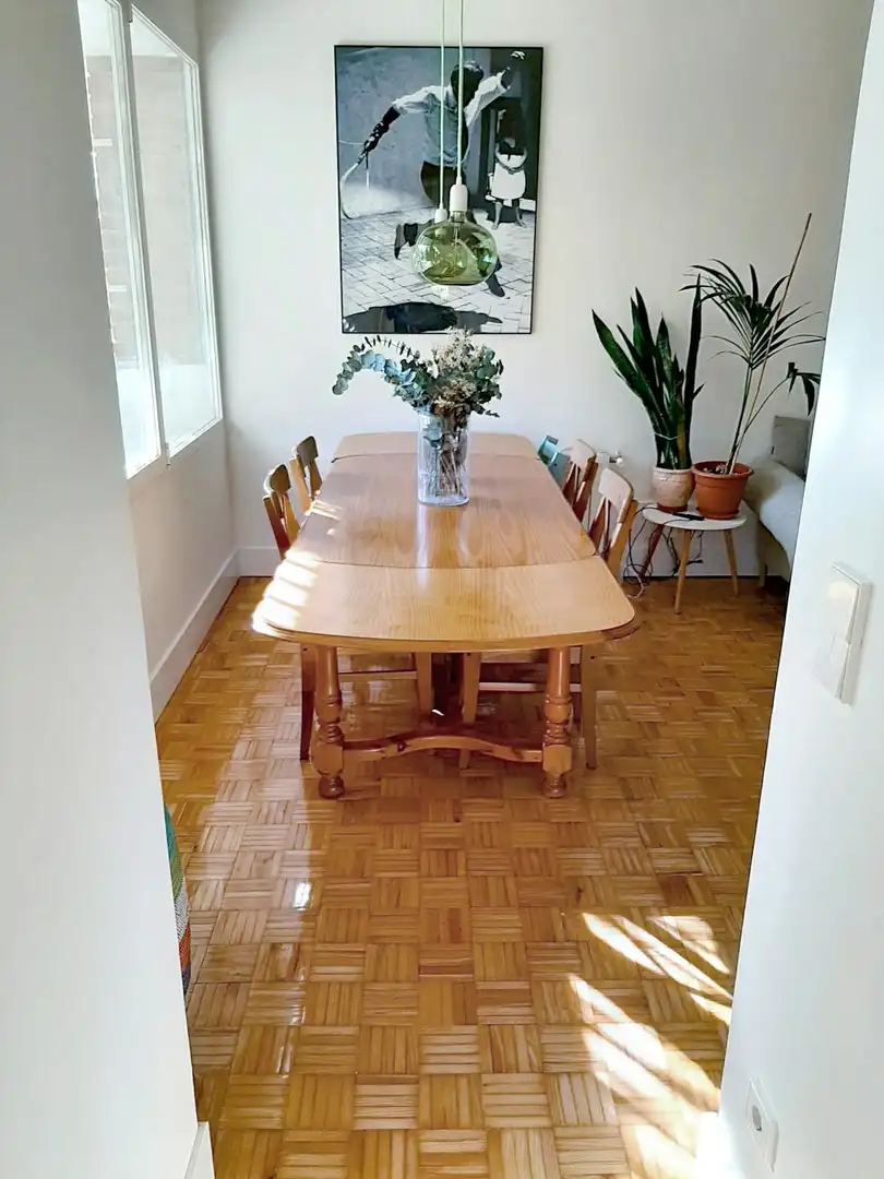 Comedor de Piso de alquiler en Madrid con Calefacción, Jardín privado y Amueblado