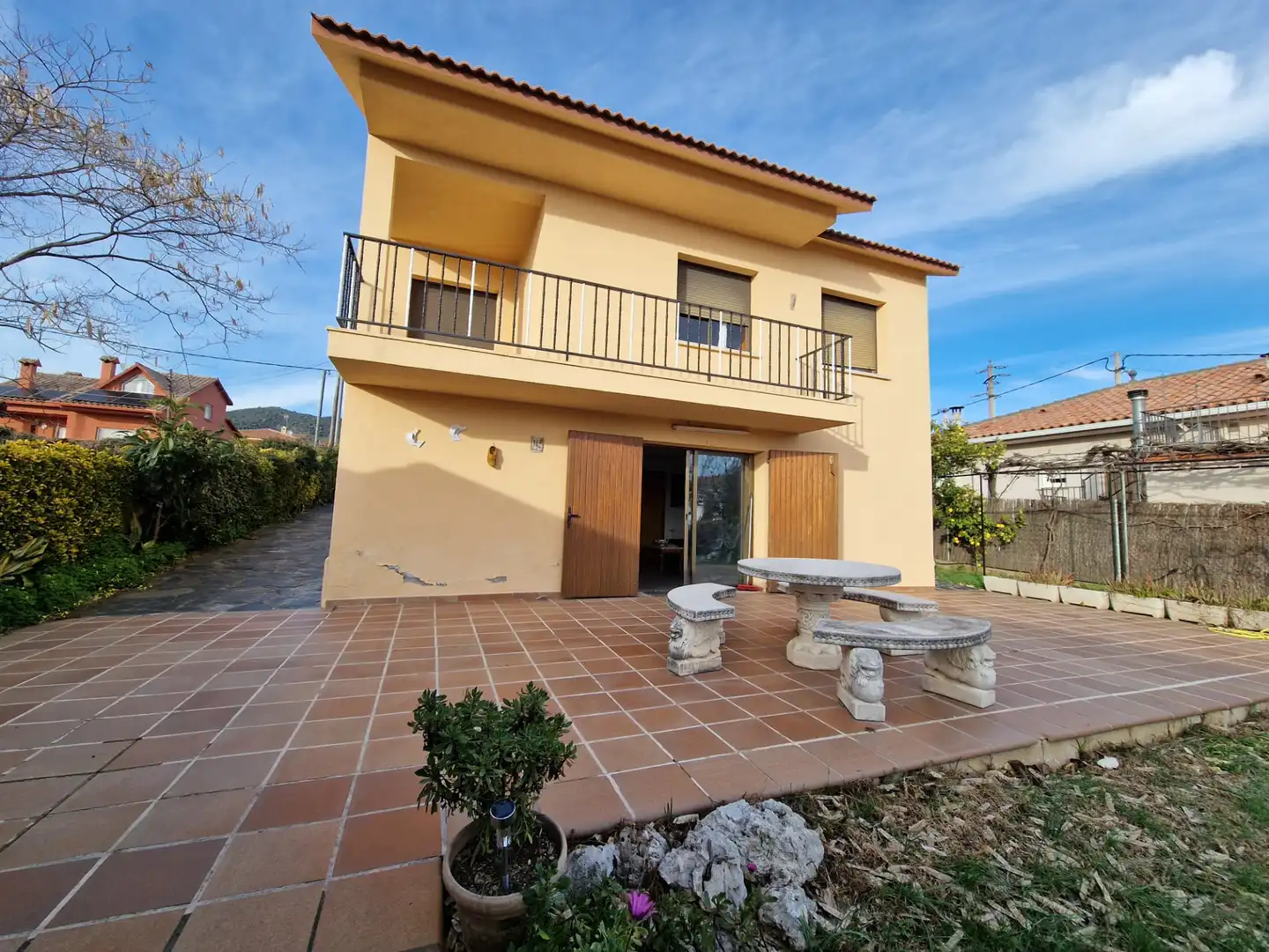Vista exterior de Casa o chalet en venta en Cànoves I Samalús con Calefacción, Jardín privado y Terraza