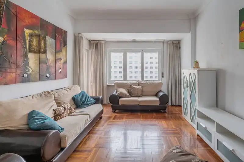 Sala de estar de Piso en venta en  Madrid Capital con Calefacción, Terraza y Amueblado
