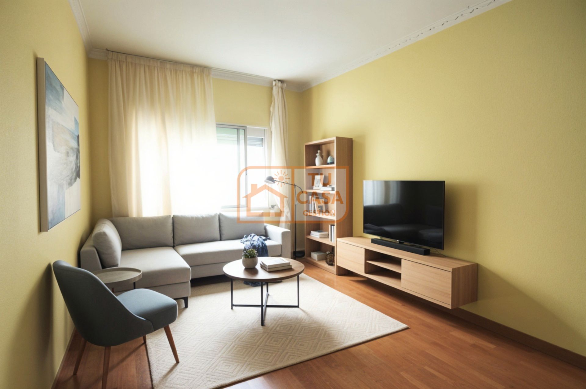 Living room of Flat for sale in Cáceres Capital  with Air Conditioner, Heating and Parquet flooring