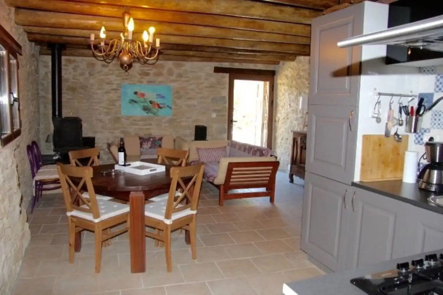 Dining room of Houses for sale in Bierge  with Heating, Private garden and Storage room