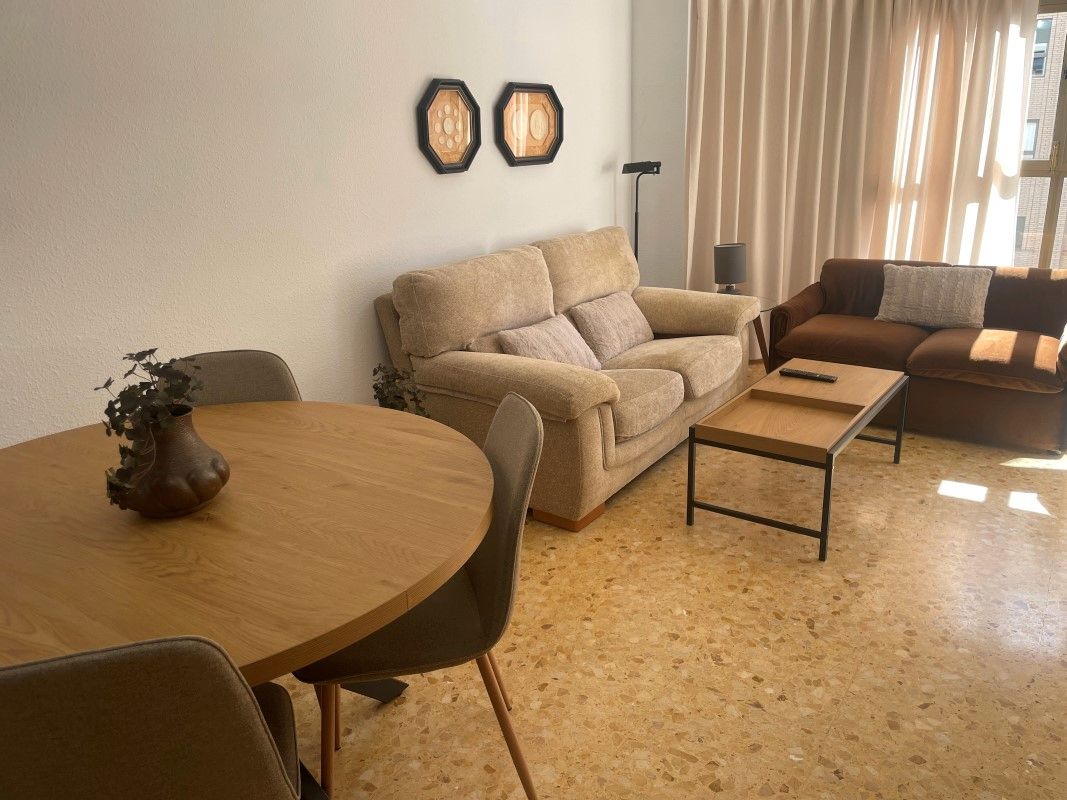 Living room of Flat for sale in Gandia  with Air Conditioner, Furnished and Balcony