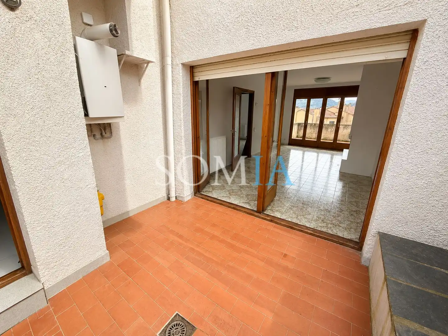 Terraza de Casa adosada en venta en Sant Celoni con Calefacción, Jardín privado y Trastero