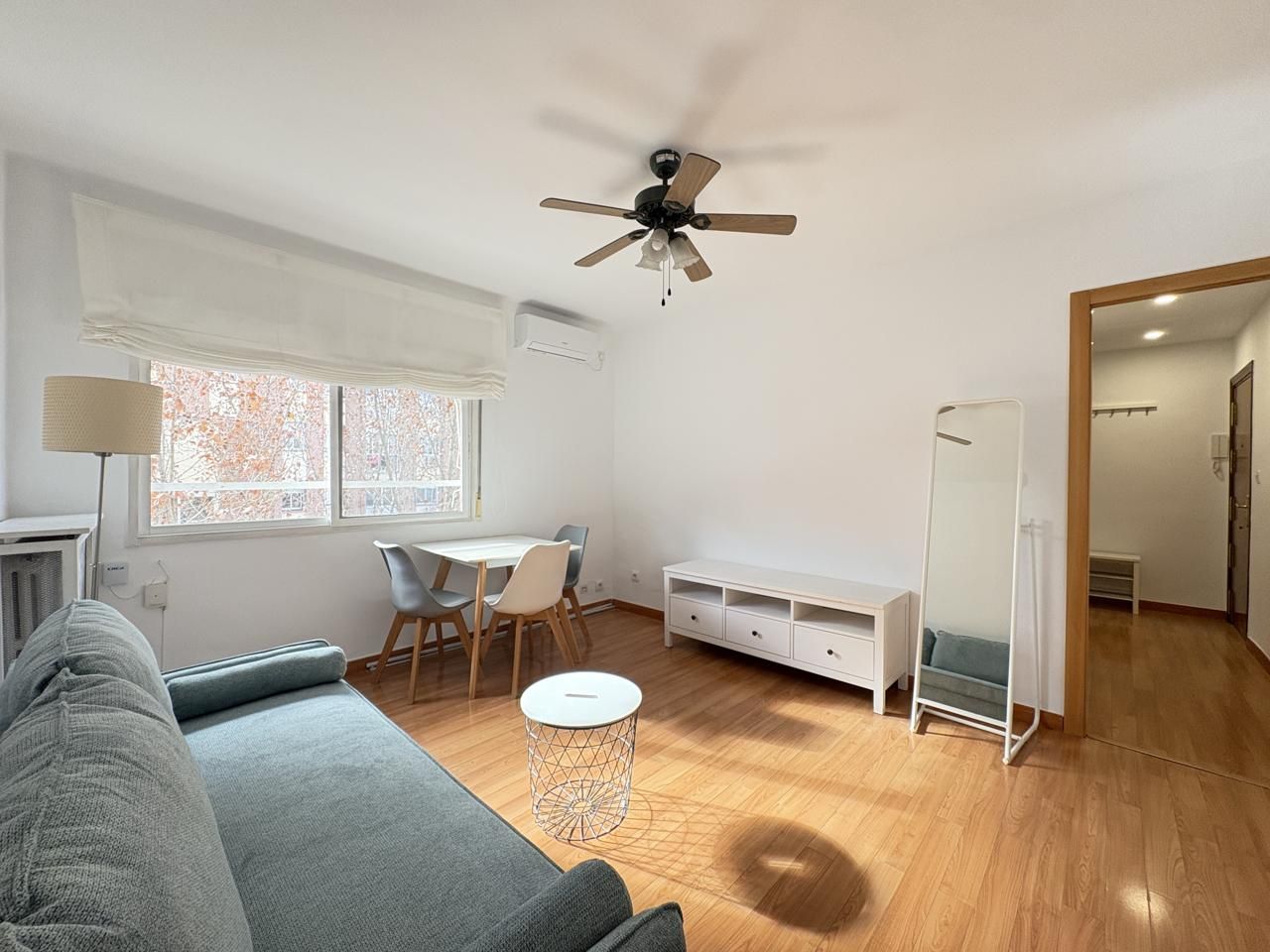 Sala d'estar de Pis de lloguer en  Madrid Capital amb Aire condicionat, Calefacció i Moblat