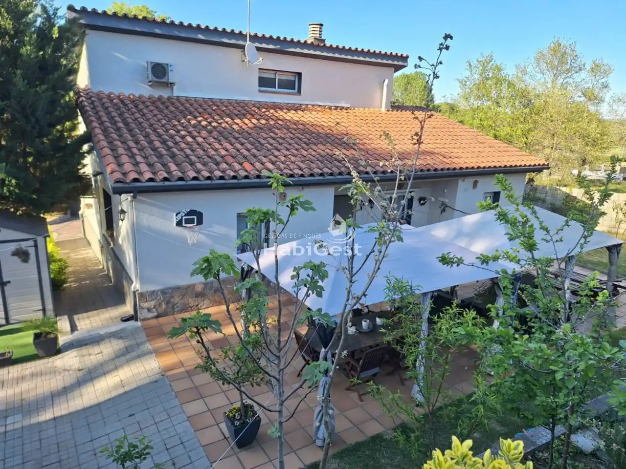 Vista exterior de Casa o xalet en venda en Vilobí d'Onyar amb Aire condicionat, Calefacció i Jardí privat