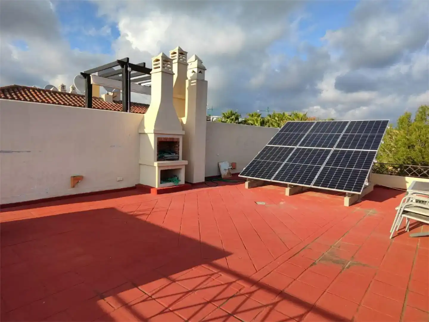 Terrace of Flat for sale in Estepona  with Air Conditioner and Swimming Pool