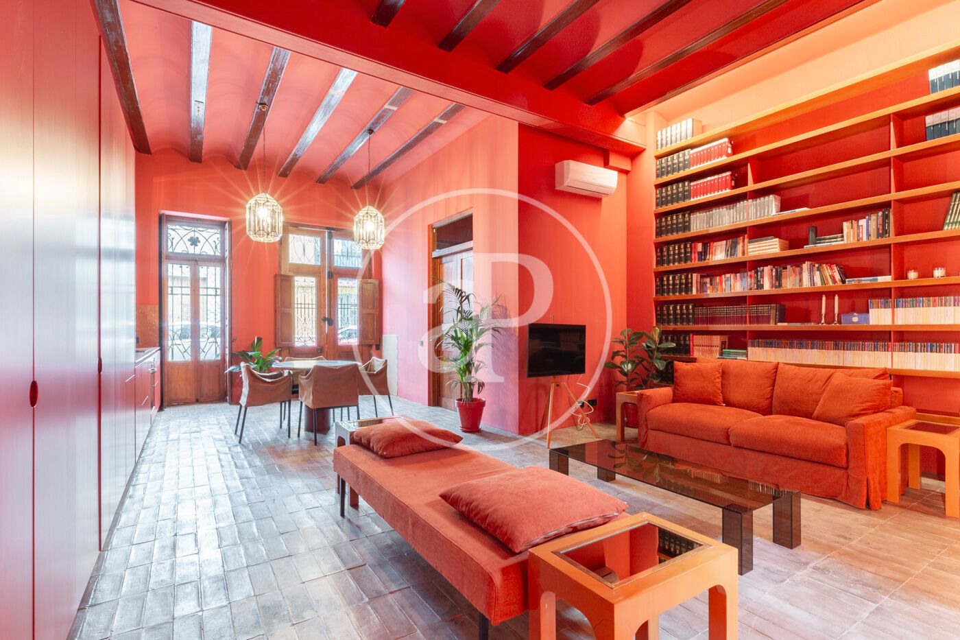 Sala de estar de Casa adosada en venta en  Valencia Capital con Aire acondicionado, Calefacción y Amueblado