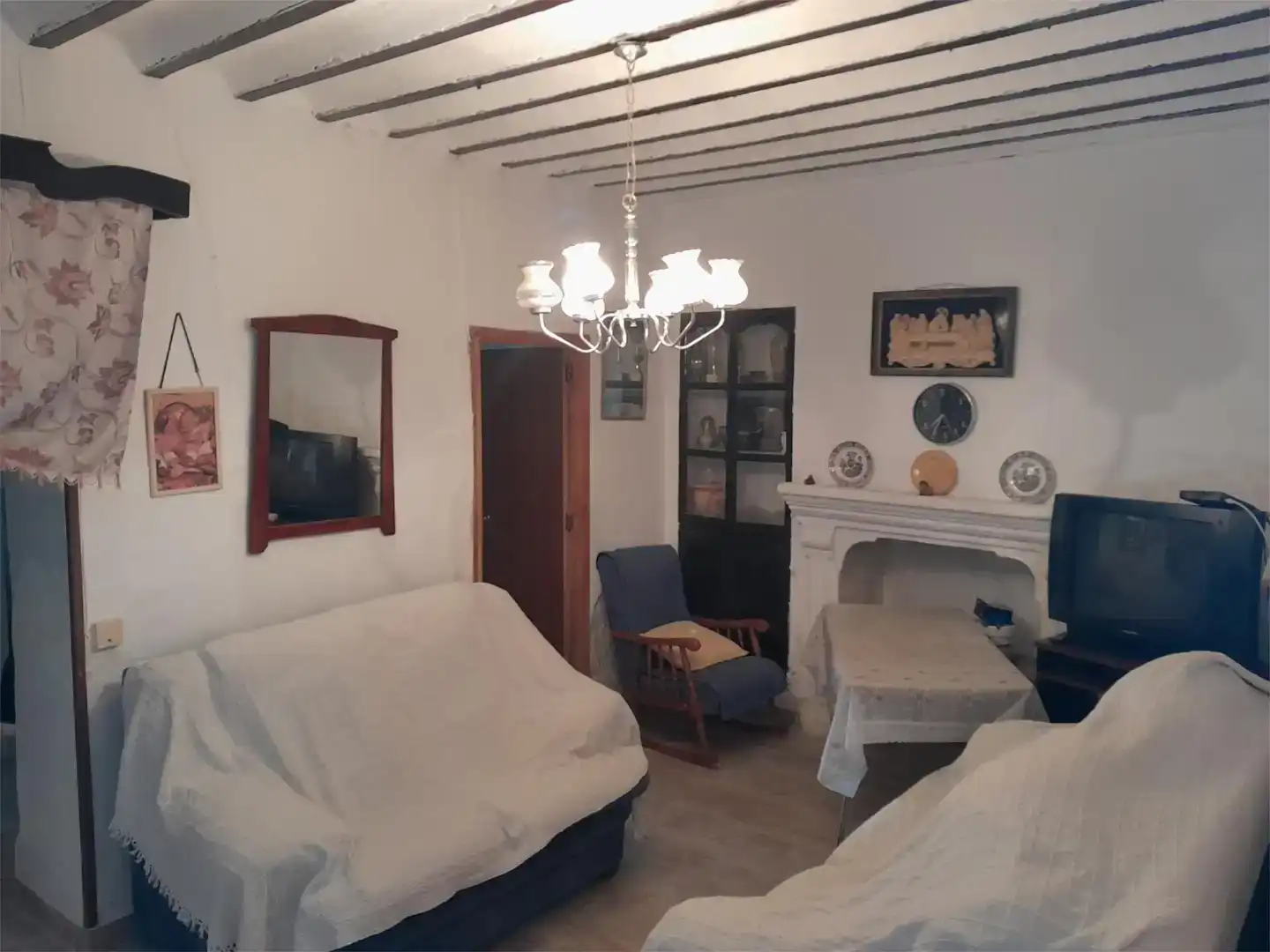 Sala d'estar de Casa adosada en venda en Partaloa amb Jardí privat, Forn i Rentadora