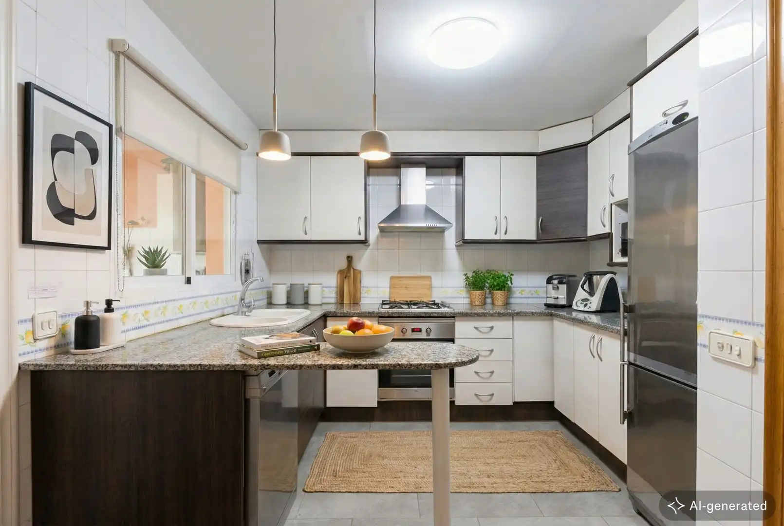 Cocina de Casa o chalet en venta en Castellón de la Plana / Castelló de la Plana con Aire acondicionado, Calefacción y Jardín privado