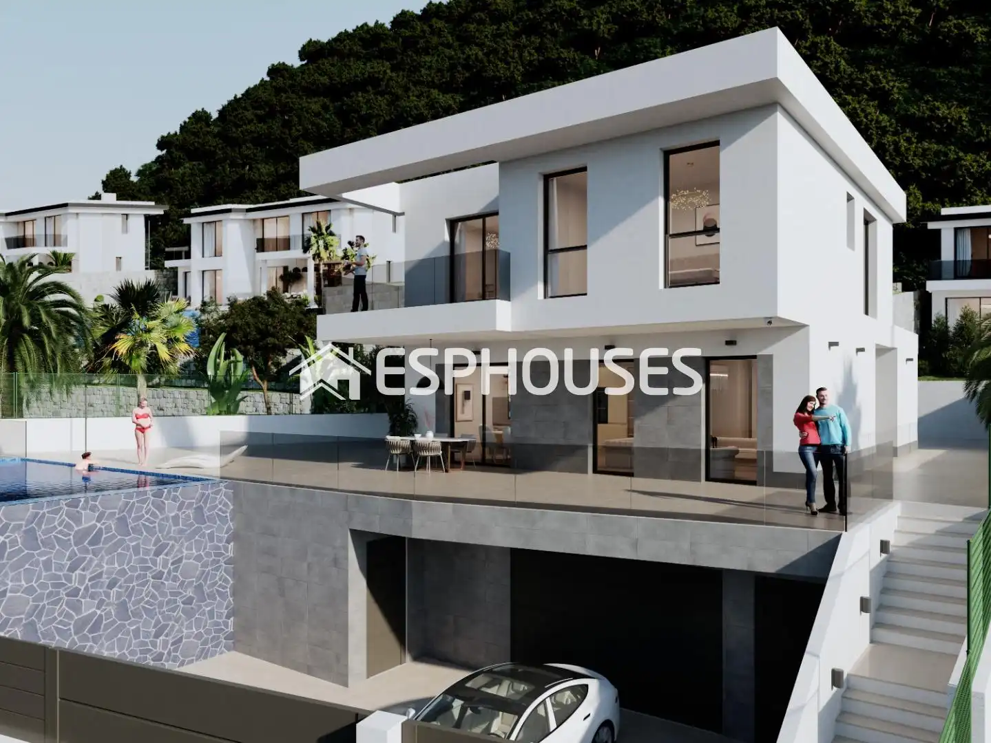Außenansicht von Haus oder Chalet zum Verkauf in Finestrat mit Klimaanlage, Heizung und Terrasse