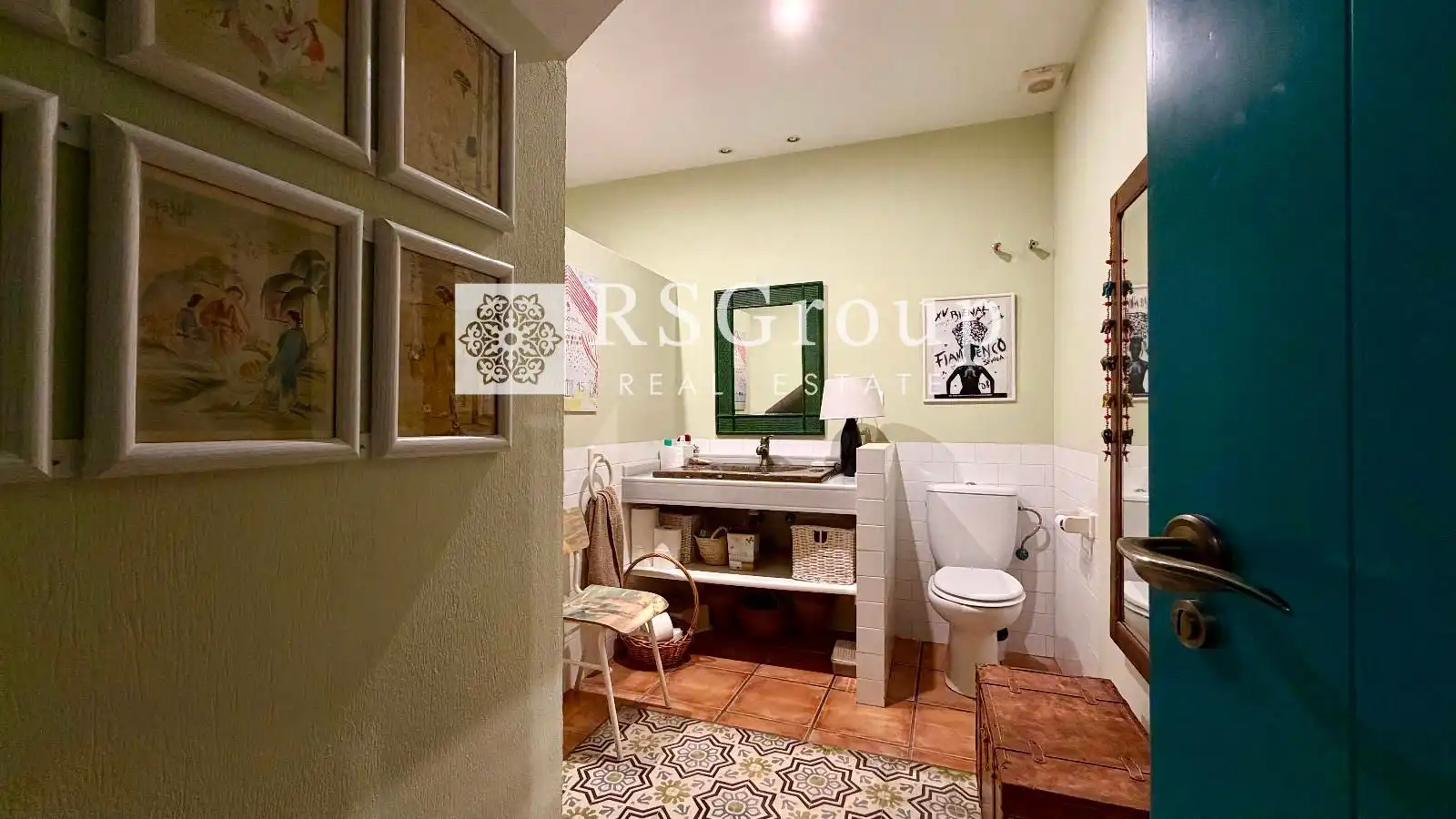 Baño de Casa o chalet en venta en Santa Olalla del Cala con Aire acondicionado, Jardín privado y Terraza