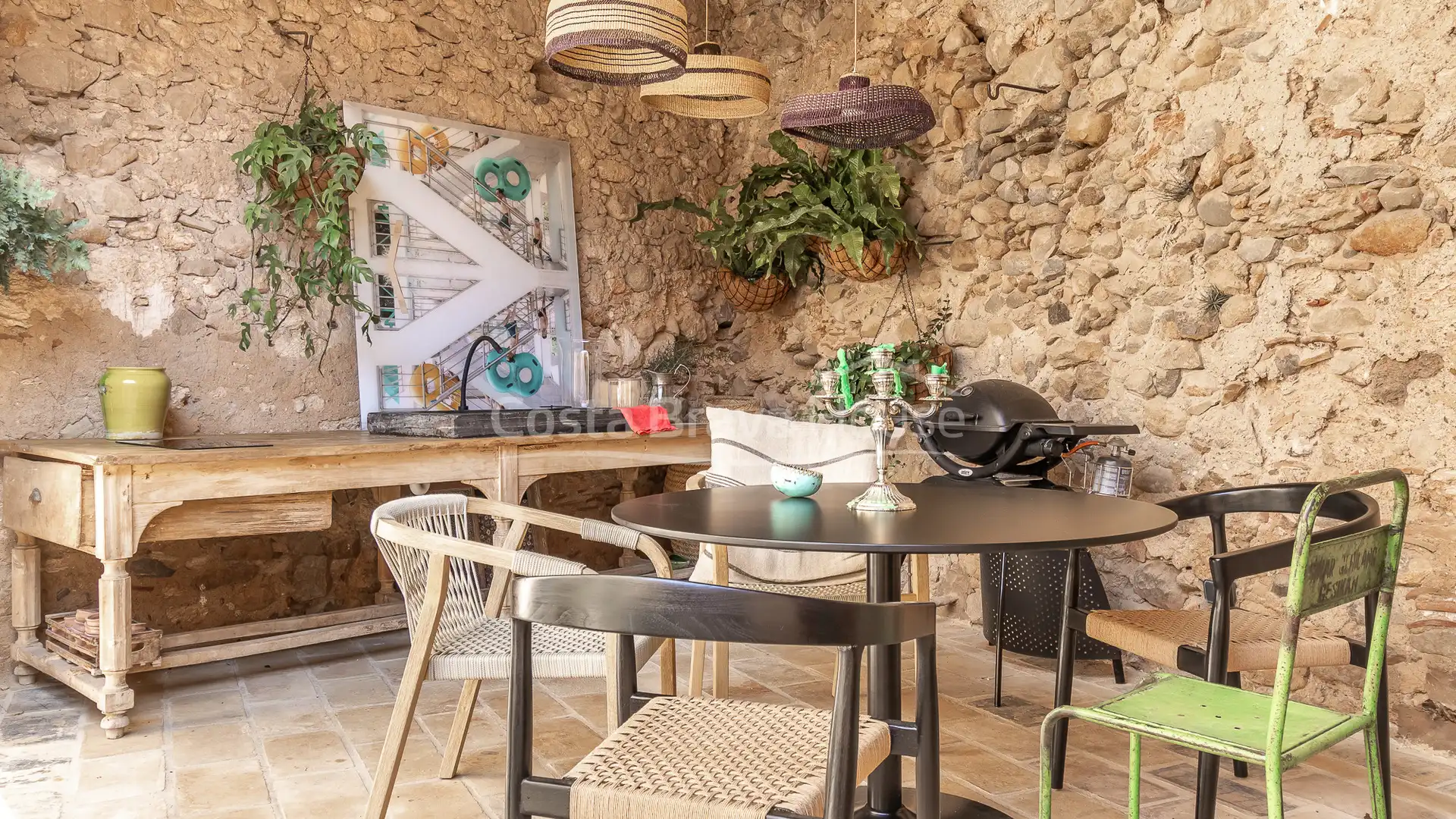 Terrasse von Country house zum Verkauf in Ventalló mit Klimaanlage, Heizung und Privatgarten