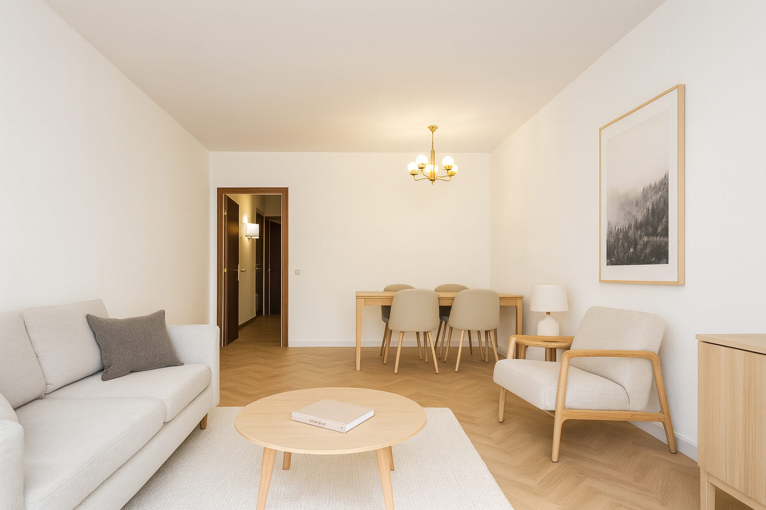 Living room of Flat for sale in  Barcelona Capital  with Heating and Balcony
