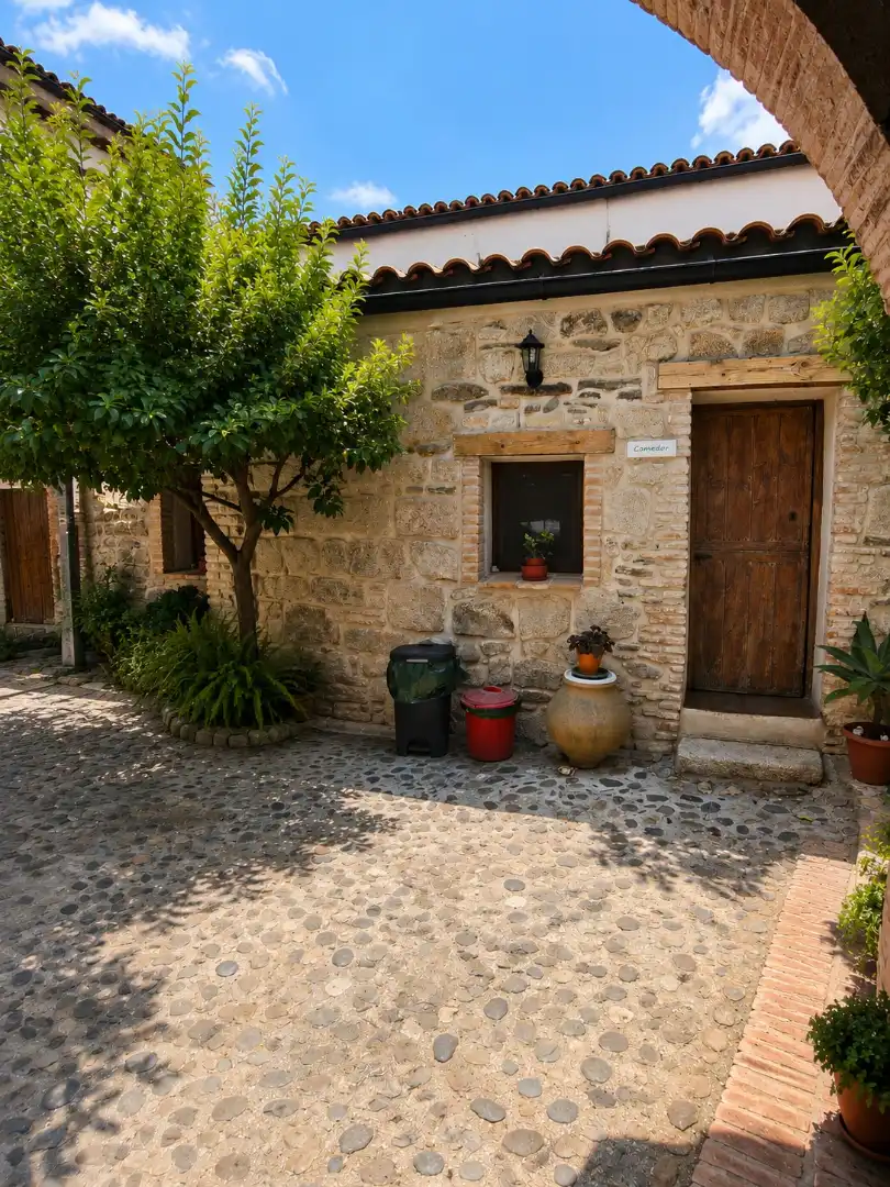 Vista exterior de Casa o xalet en venda en Valdeverdeja amb Aire condicionat, Jardí privat i Terrassa