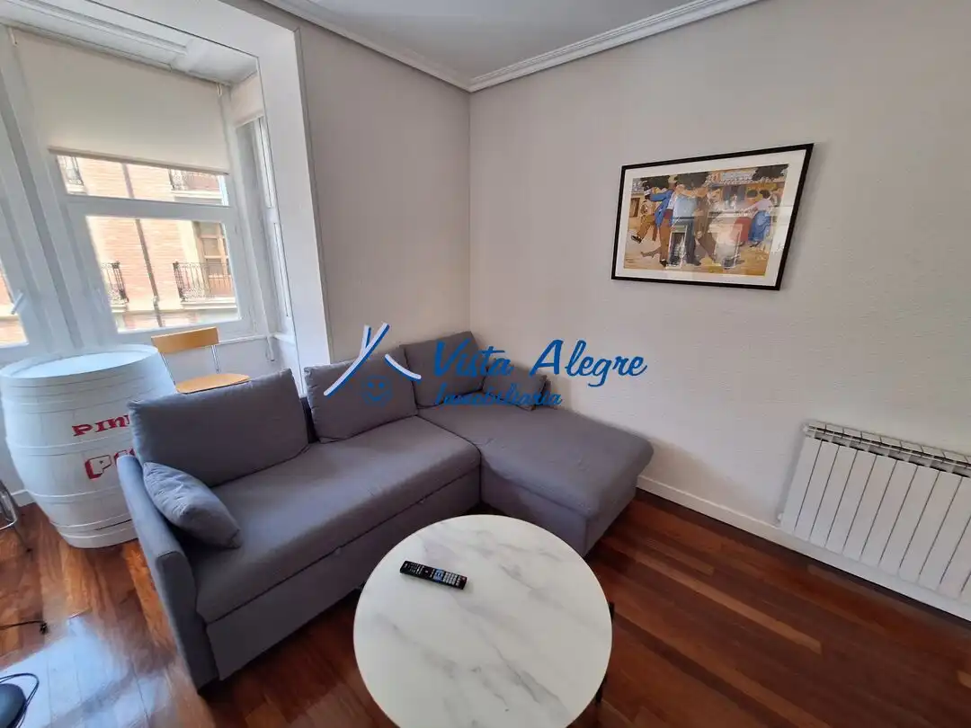 Sala de estar de Apartamento en venta en Haro con Calefacción, Terraza y Amueblado