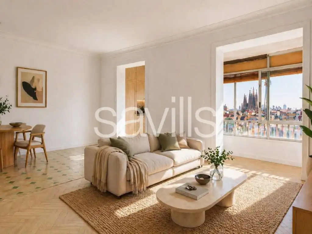 Living room of Attic for sale in Barcelona  with Balcony