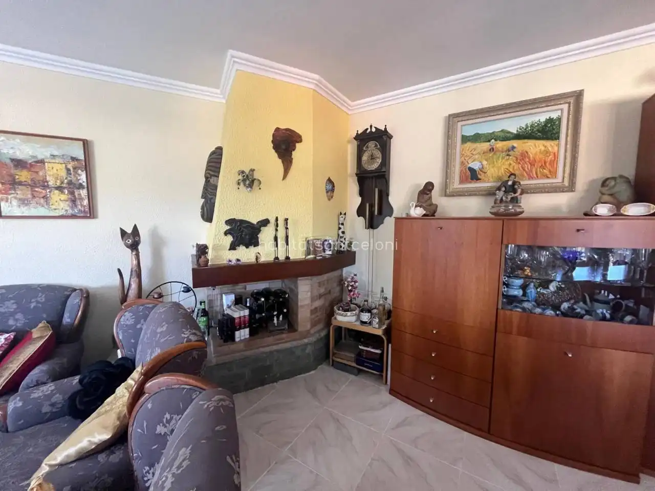 Sala d'estar de Casa adosada en venda en Sant Celoni amb Aire condicionat, Calefacció i Jardí privat