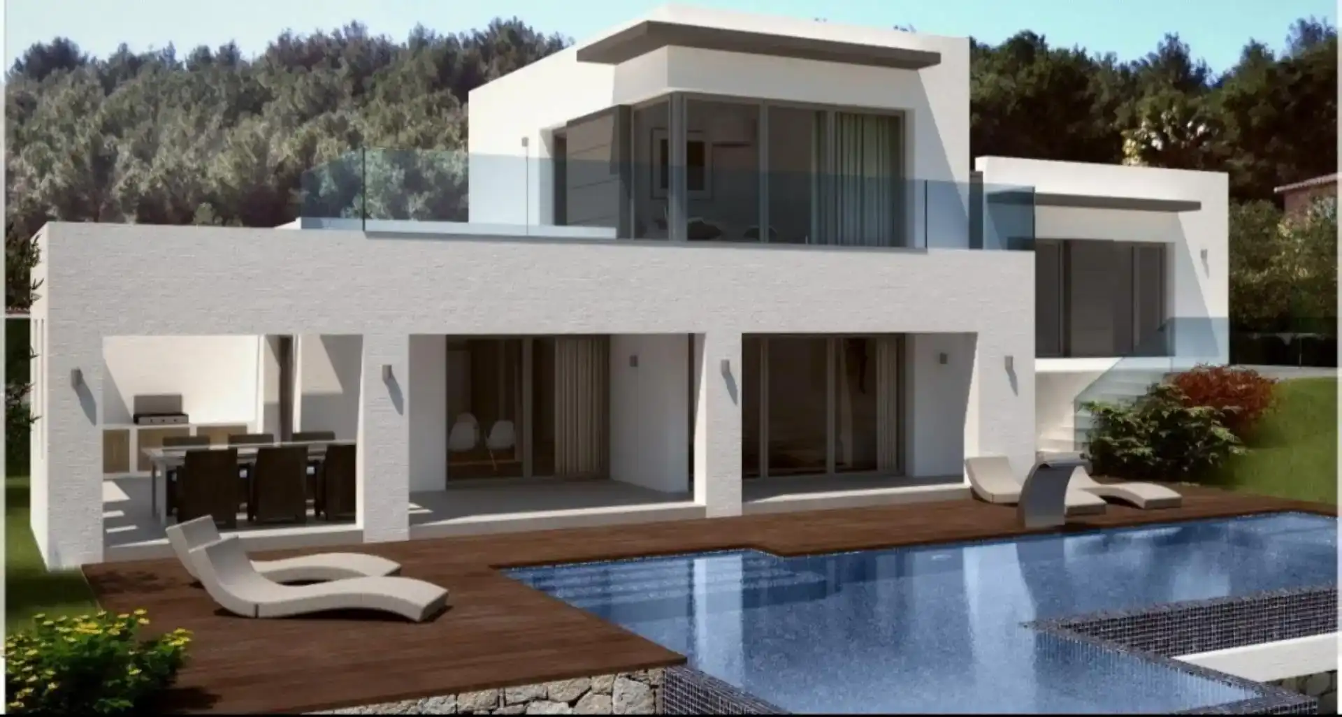 Vista exterior de Casa o xalet en venda en Pedreguer amb Aire condicionat i Piscina