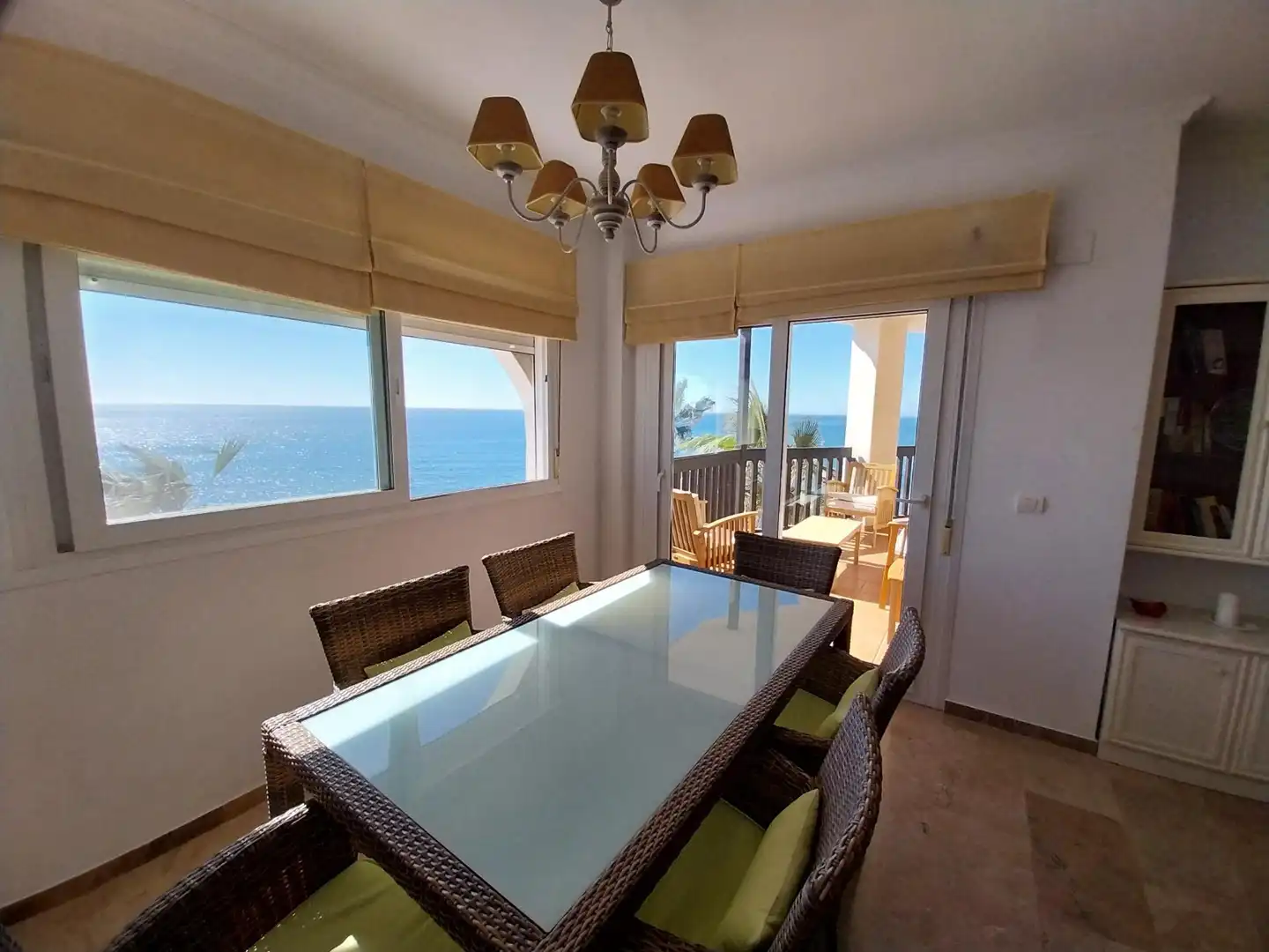 Esszimmer von Wohnungen zur Miete in Mijas mit Heizung, Privatgarten und Terrasse