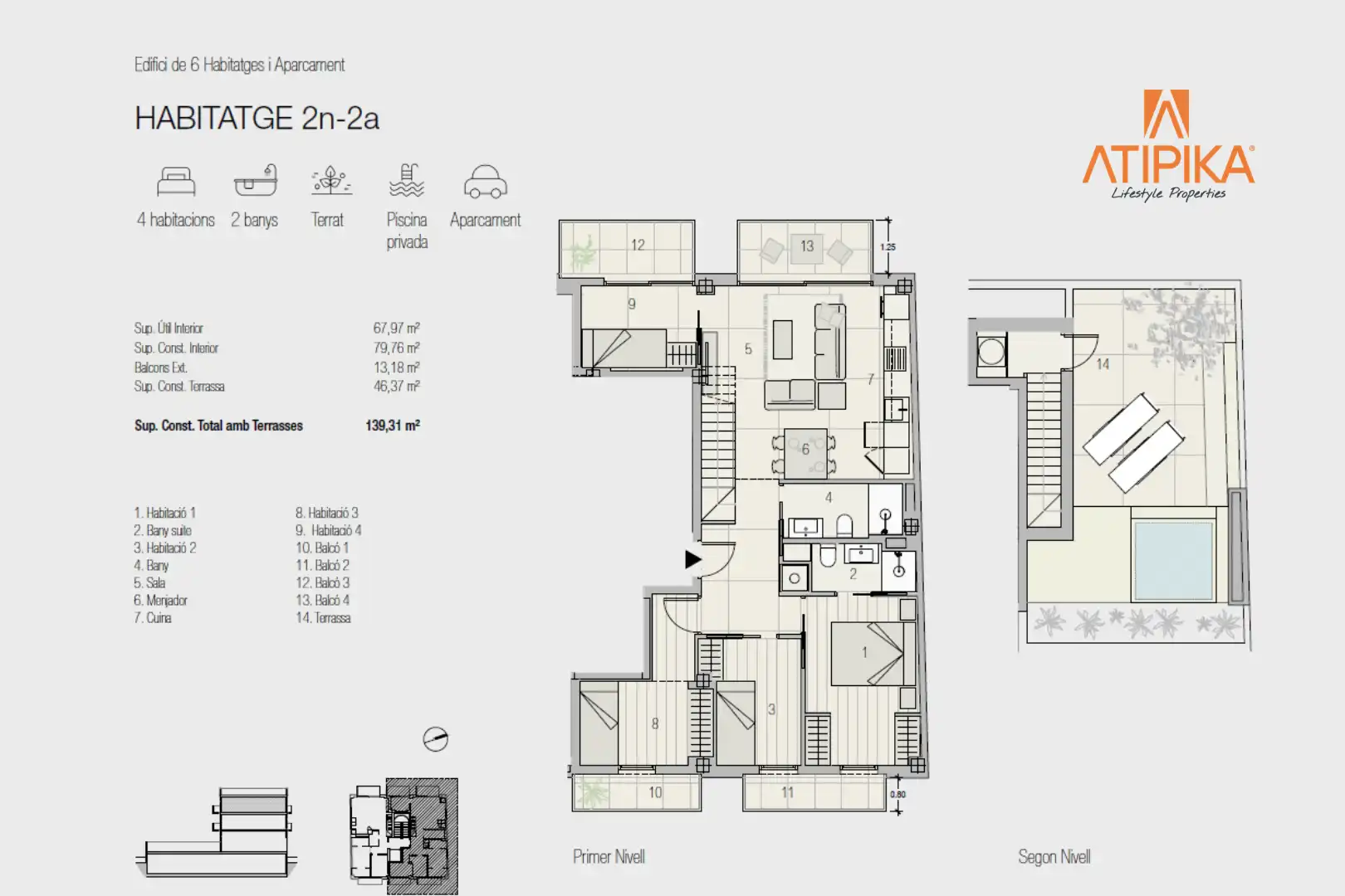 Ático con terraza en venta en Enric Granados, imagen 8