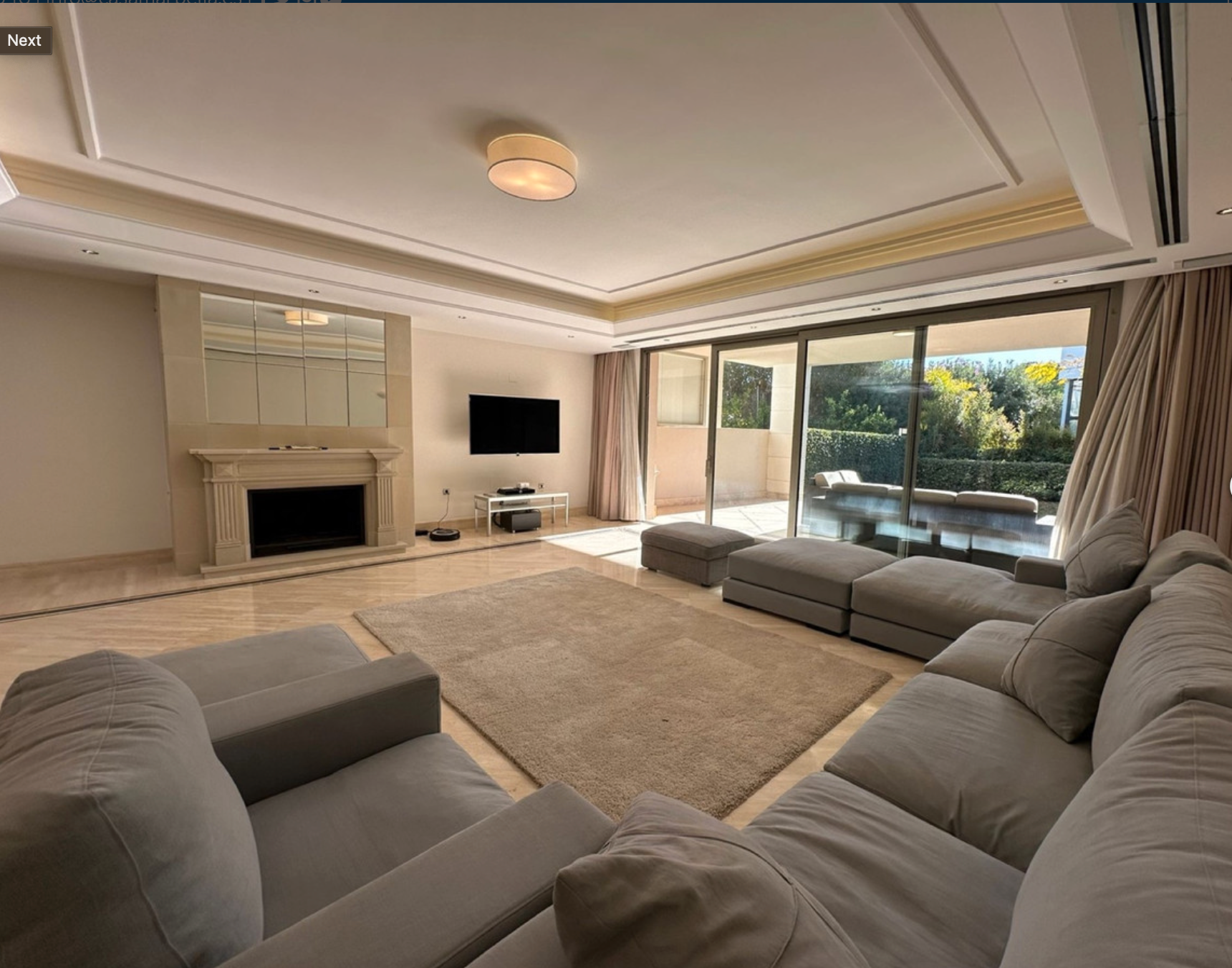 Sala de estar de Casa adosada de alquiler en Marbella con Aire acondicionado, Jardín privado y Terraza