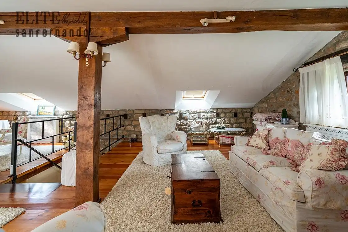Sala de estar de Casa o chalet en venta en Santa María de Cayón con Calefacción, Jardín privado y Terraza
