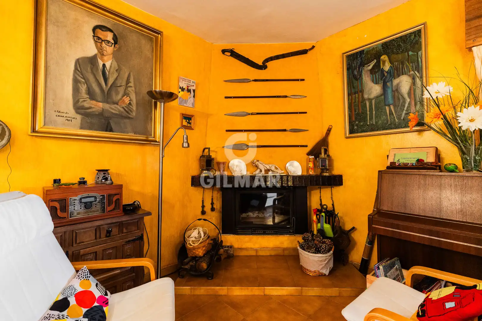 Sala de estar de Casa o chalet en venta en Hoyo de Manzanares con Calefacción, Jardín privado y Piscina