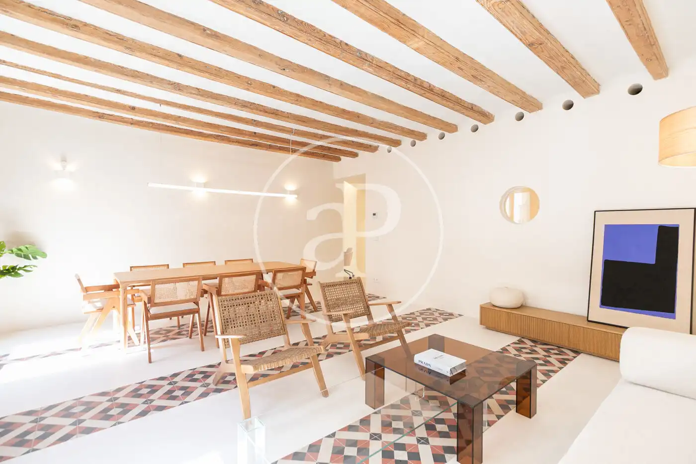 Sala de estar de Piso en venta en Barcelona con Calefacción, Amueblado y Balcón