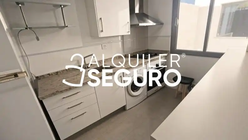 Kitchen of Flat for rent in Sanlúcar la Mayor  with Air Conditioner and Furnished