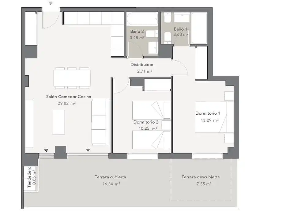 Appartement compact avec ascenseur à vendre à Cruz de Humilladero, imagen 14