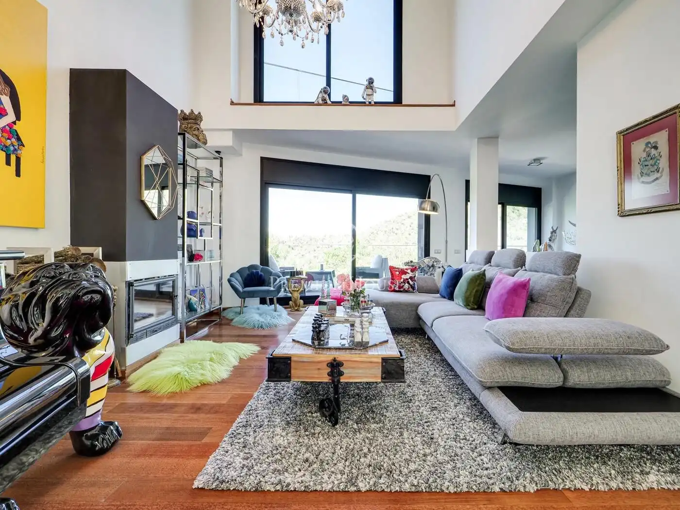 Sala de estar de Casa o chalet en venta en Barcelona con Aire acondicionado, Jardín privado y Terraza