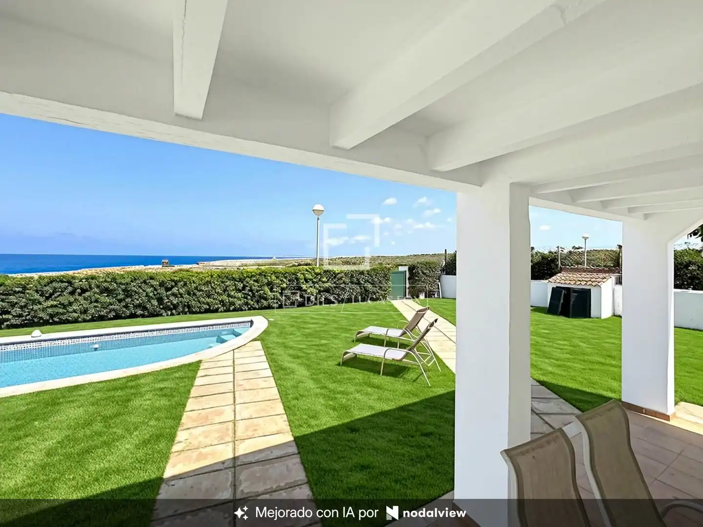 Terrassa de Casa o xalet en venda en Ciutadella de Menorca amb Aire condicionat, Jardí privat i Piscina