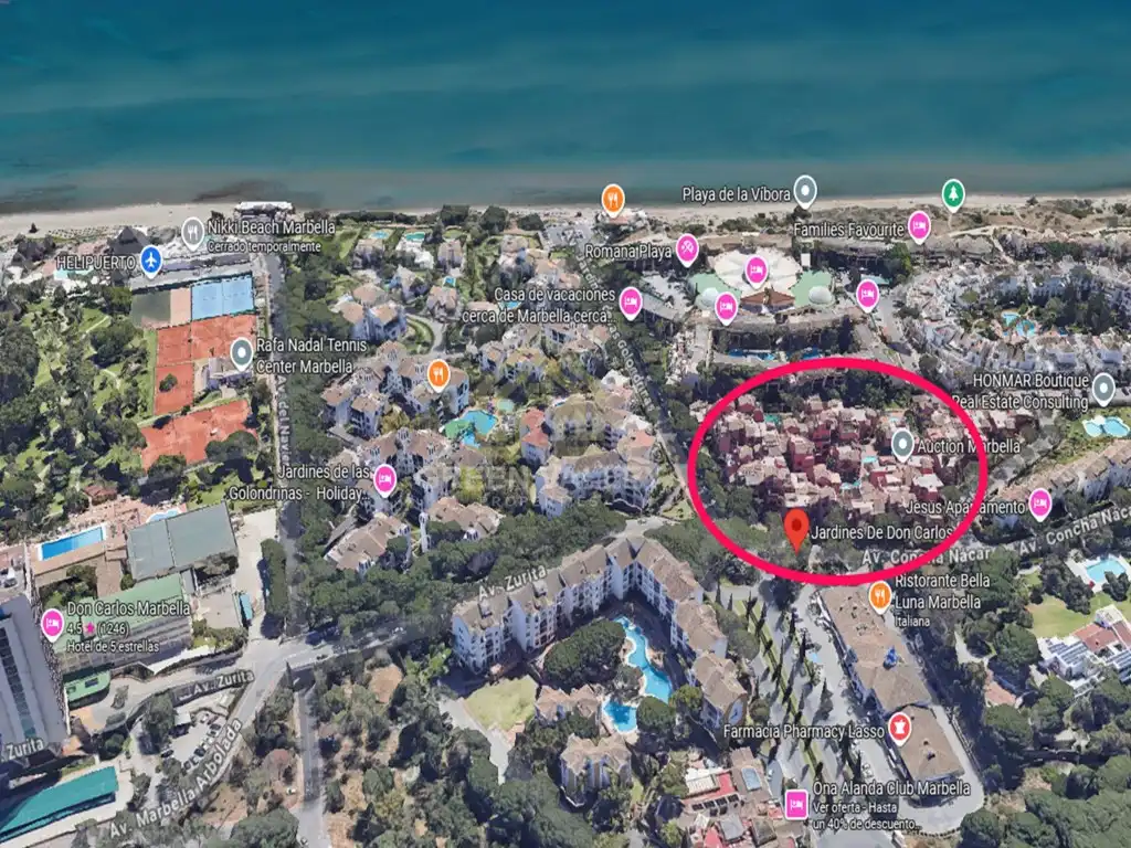 Außenansicht von Wohnung zum Verkauf in Marbella mit Klimaanlage, Privatgarten und Terrasse