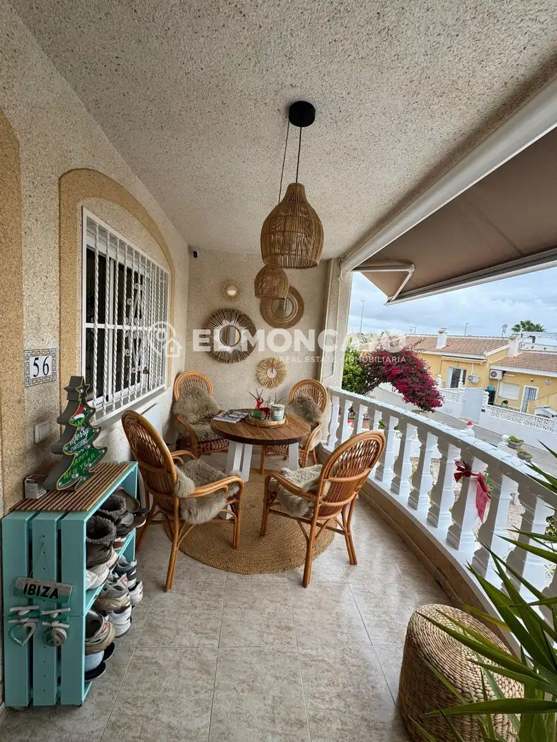 Terraza de Casa adosada en venta en Rojales con Aire acondicionado, Calefacción y Jardín privado