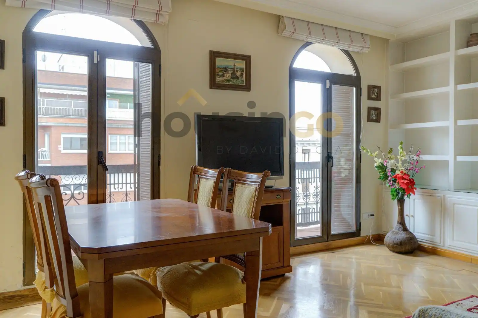 Dining room of Flat for rent in Madrid  with Air Conditioner, Heating and Parquet flooring