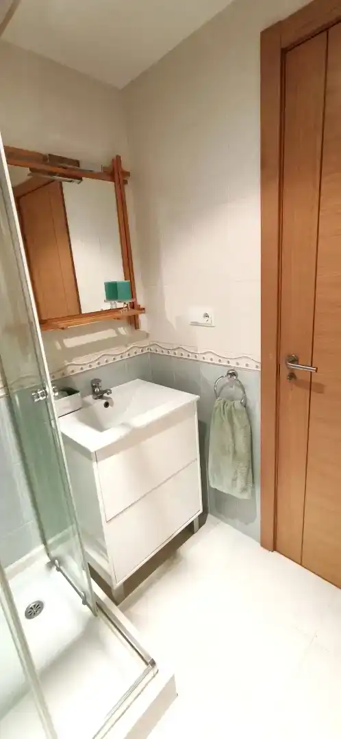Bathroom of Flat for sale in Boqueixón  with Parquet flooring, Storage room and Furnished