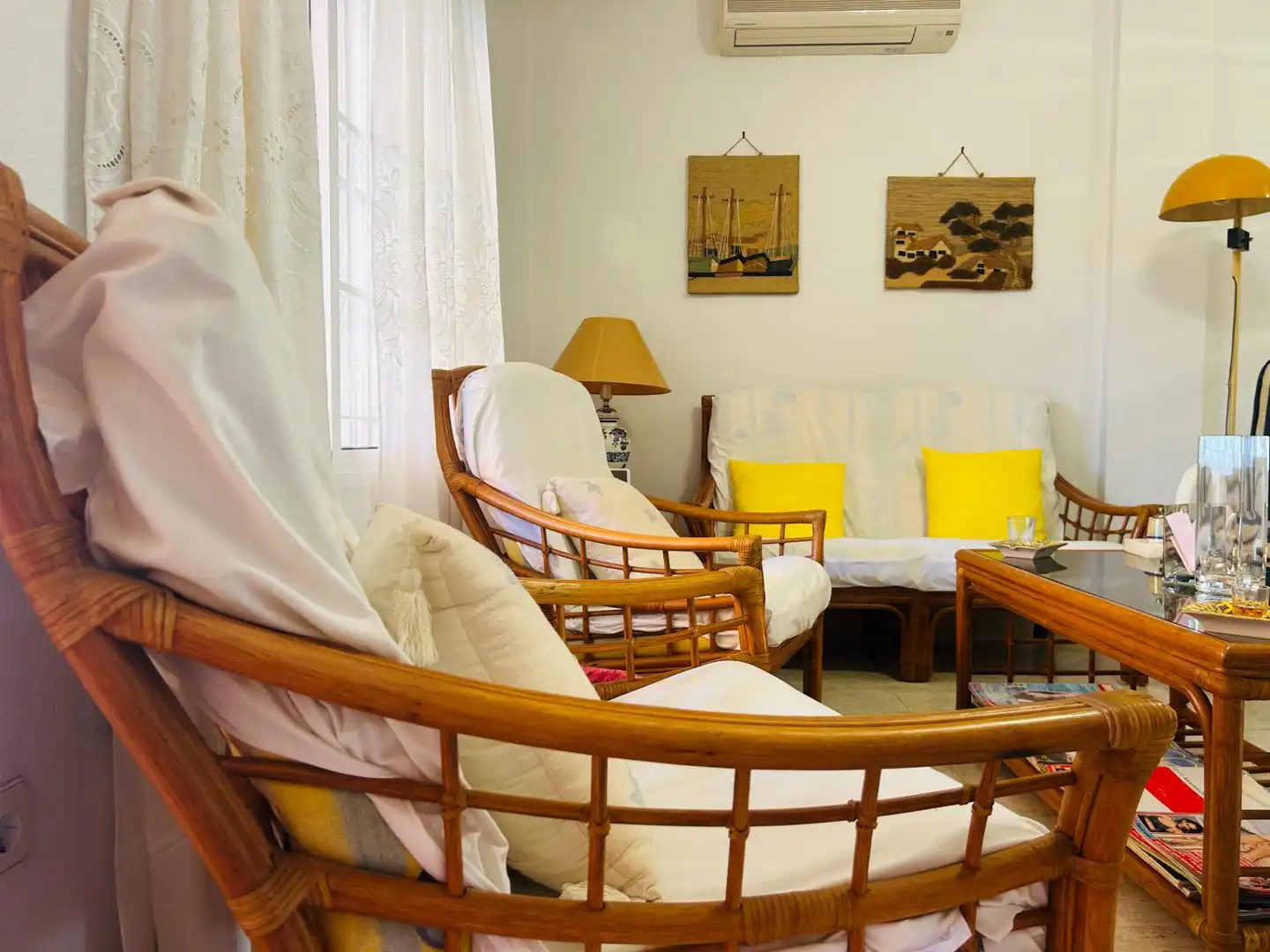 Wohnzimmer von Einfamilien-Reihenhaus zum Verkauf in San Javier mit Klimaanlage, Terrasse und Möbliert