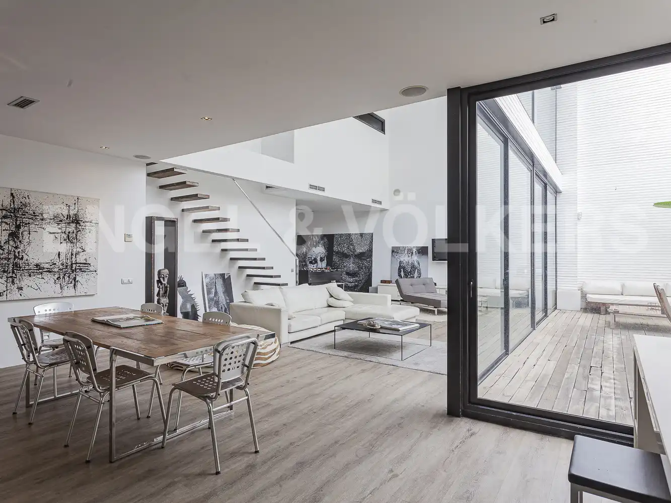 Sala de estar de Loft en venta en Barcelona con Aire acondicionado, Calefacción y Jardín privado