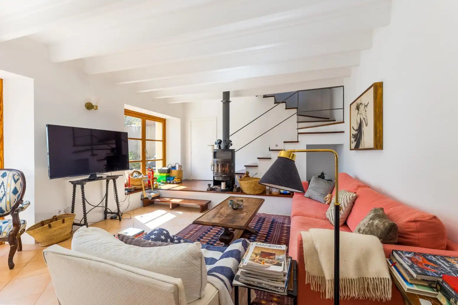 Sala d'estar de Casa o xalet en venda en  Palma de Mallorca amb Parquet, Terrassa i Traster