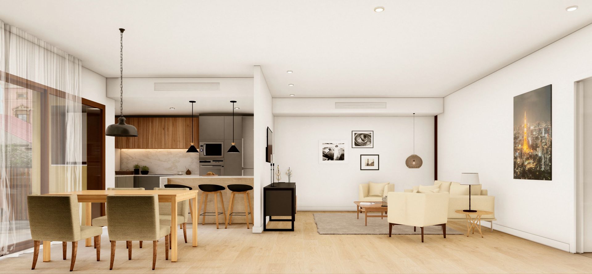 Living room of Flat for sale in La Garriga  with Air Conditioner, Heating and Parquet flooring