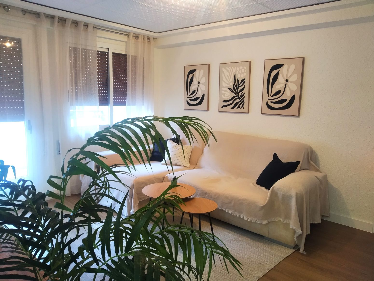 Wohnzimmer von Wohnung zur Miete in Alboraya mit Möbliert und Balkon