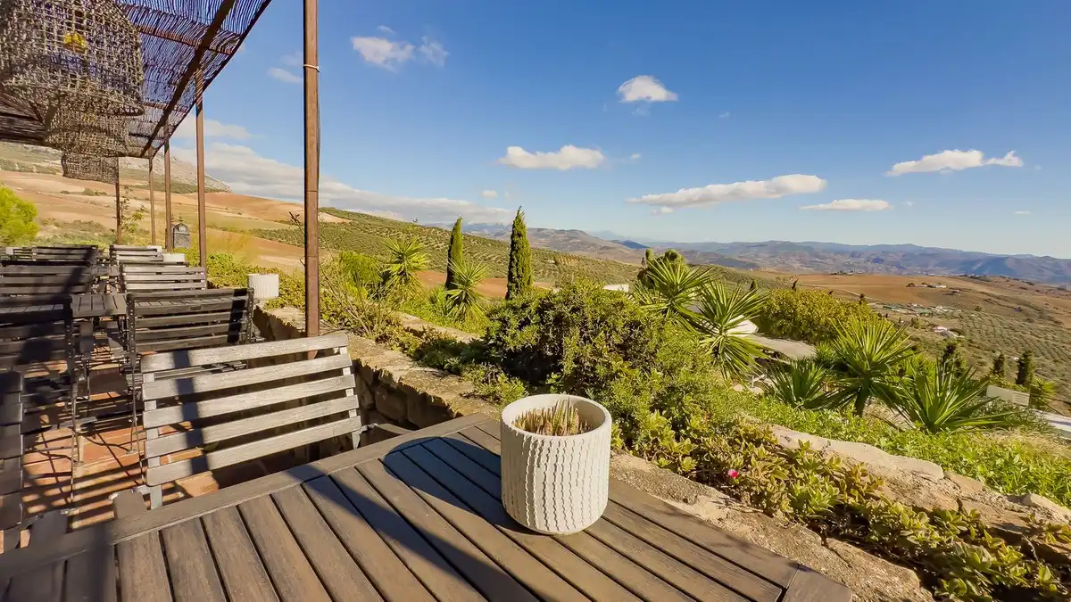 Terrassa de Finca rústica en venda en Villanueva de la Concepción amb Aire condicionat, Jardí privat i Terrassa