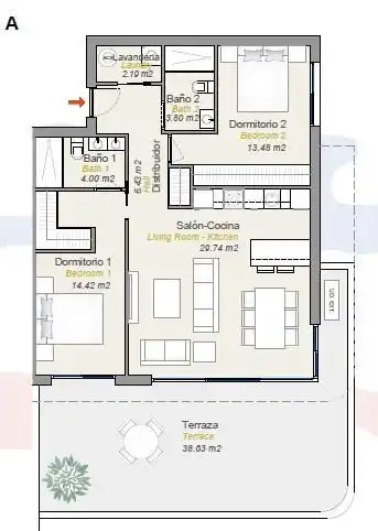Apartament amb piscina en venda a Balcón de Finestrat - Terra Marina, imagen 21