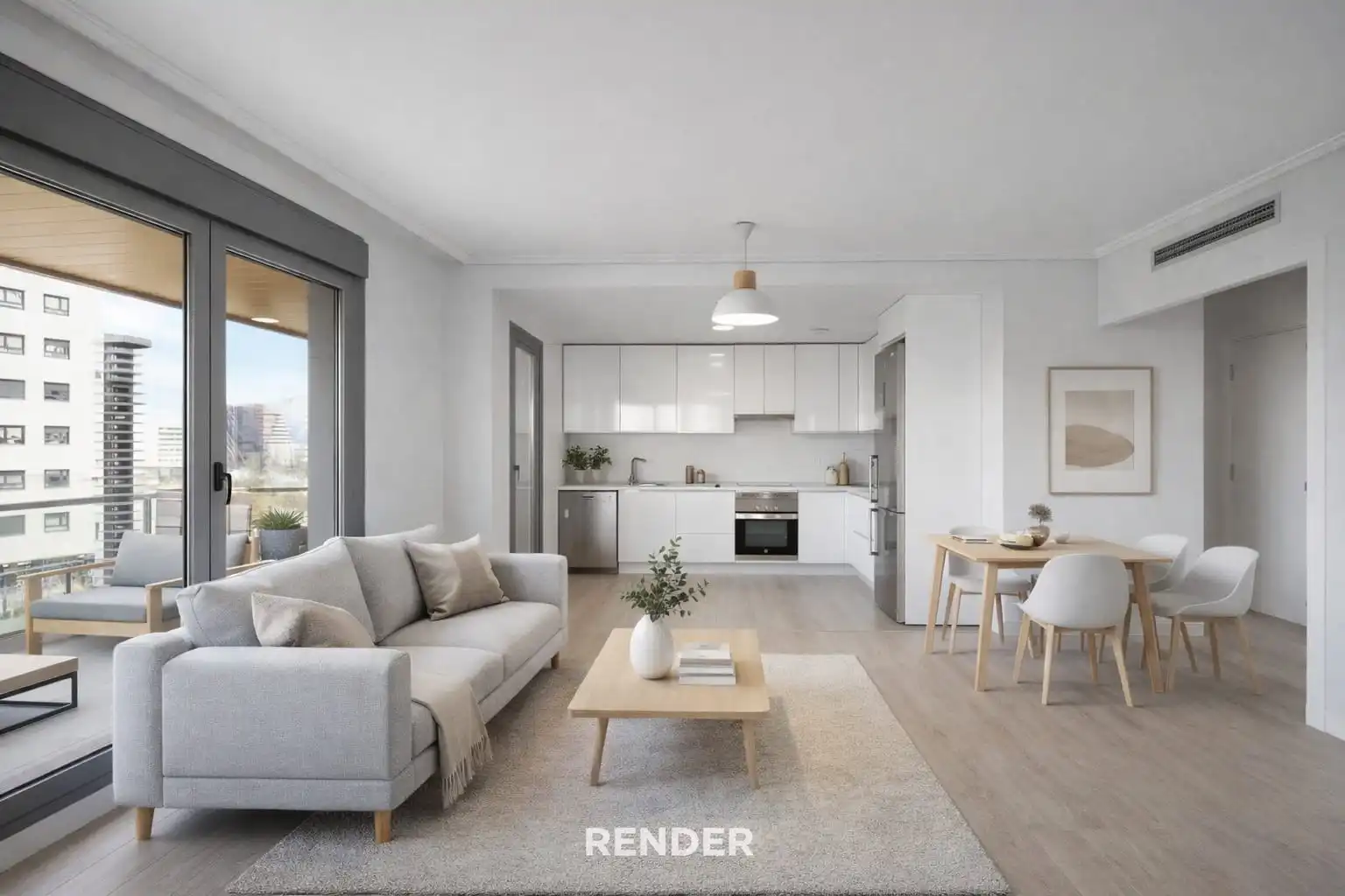 Wohnzimmer von Wohnung zum Verkauf in Madrid mit Klimaanlage, Heizung und Parkett