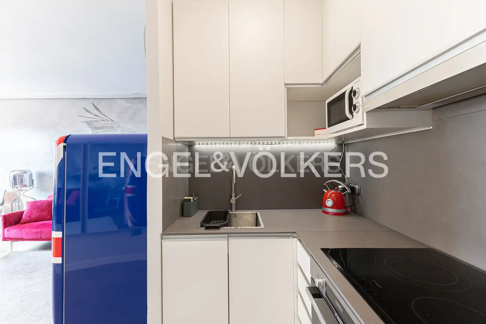 Cocina de Ático de alquiler en Barcelona con Aire acondicionado, Calefacción y Parquet