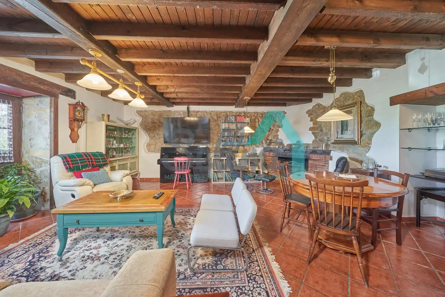 Sala de estar de Casa o chalet en venta en Siero con Calefacción, Jardín privado y Parquet