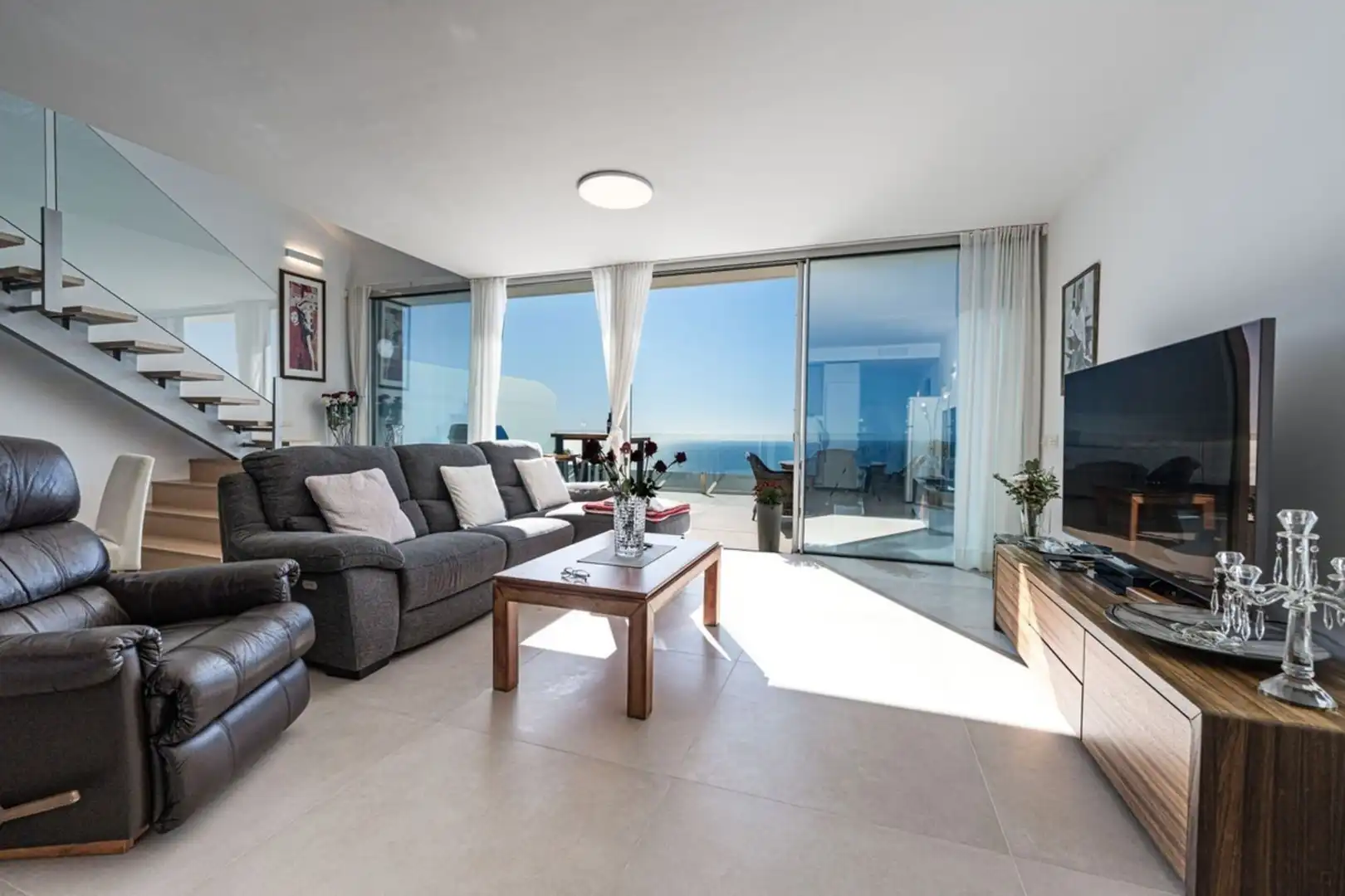 Sala d'estar de Àtic en venda en Benalmádena amb Aire condicionat, Calefacció i Terrassa