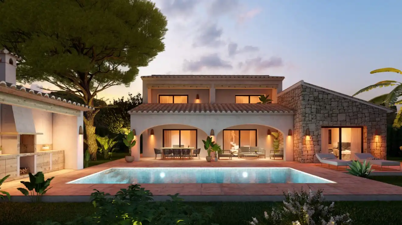 Exterior view of Houses for sale in Jávea / Xàbia  with Air Conditioner, Heating and Private garden