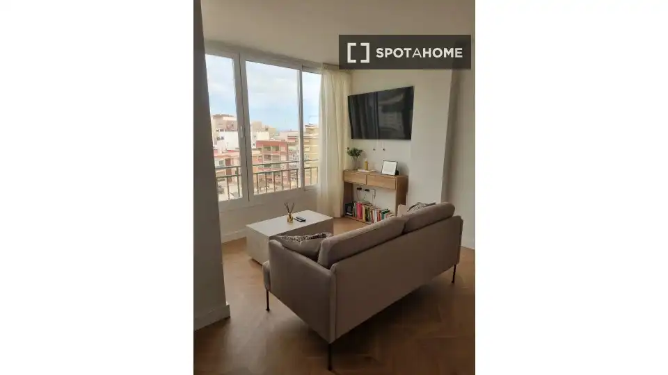 Living room of Apartments for share in Málaga  with Air Conditioner, Terrace and Furnished